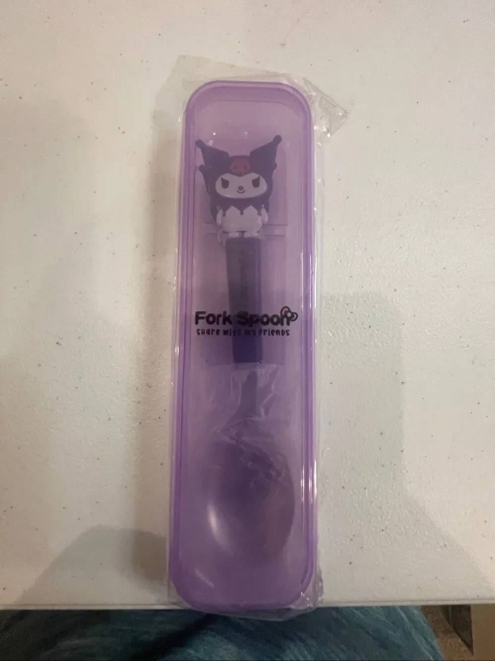 Kuromi lunch bag with fork and spoon set NWT insulated